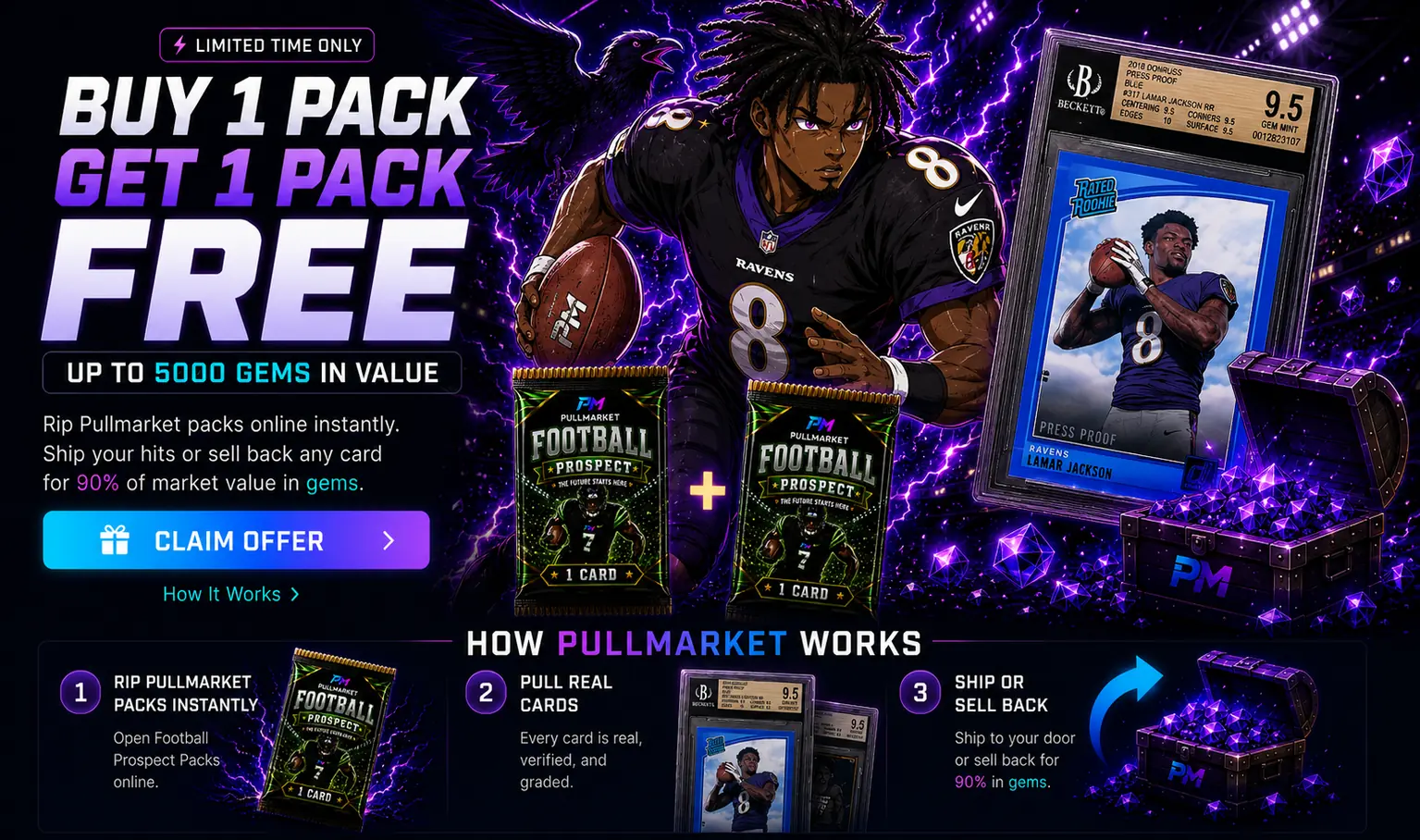 Pullmarket football buy one pack get one pack free offer